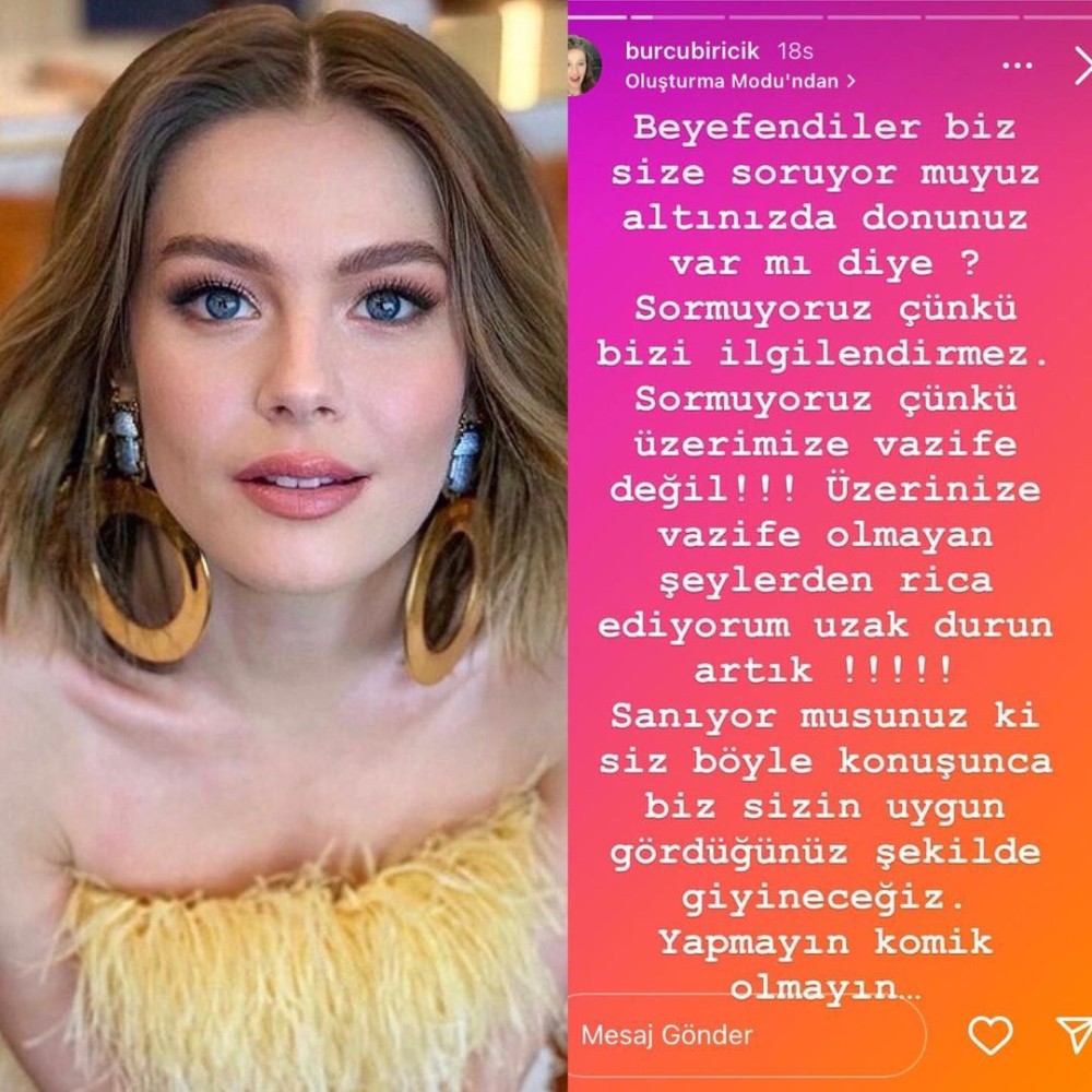 burcu biricik ten ahmet cakar in melis sezen sozlerine sert tepki